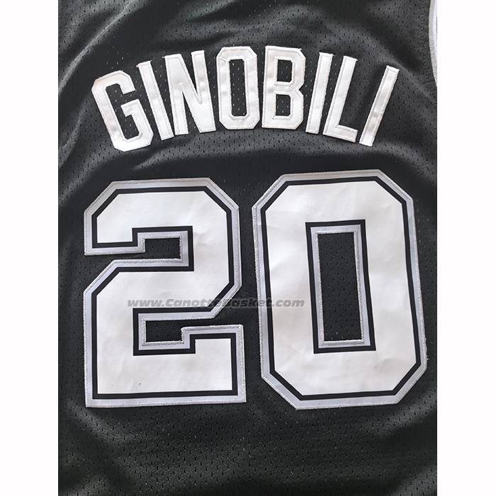 Maglia San Antonio Spurs Manu Ginobili No 20 Icon 2025-26 Nero